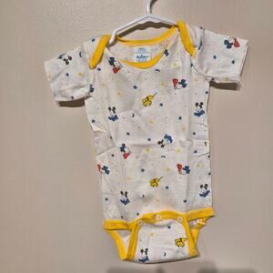 Vintage 1984 Dundee Disney Mickey Bodysuit Short Sleeve Small 14-18 Lb Cotton
